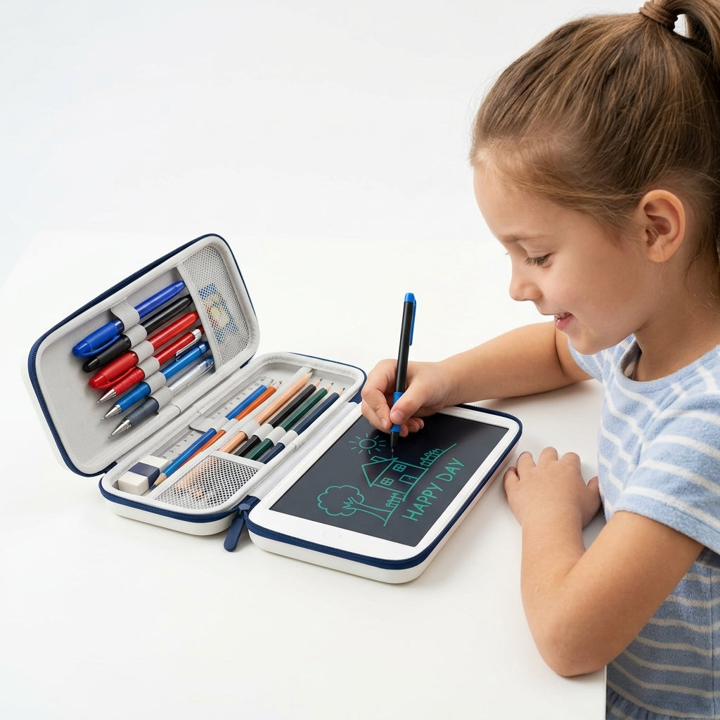 2-in-1 LCD Writing Tablet Pencil Case
